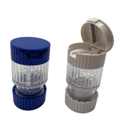 China Safe And Reliable Quality Plastic Medicine Storage Box Crusher 3 In 1 Pill Cutter Dia4.8cm*8.3cm In Size for sale