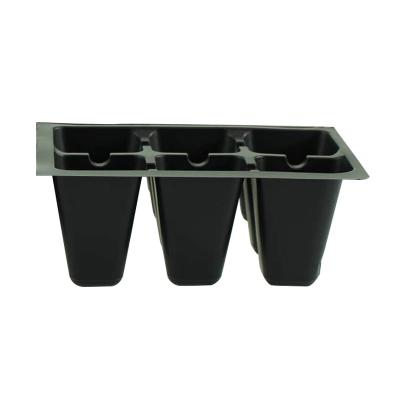 China Eco-friendly Seed Planting A 4 6 12 24 50 72 98 105 128 200 288 Cell Plastic PS Socket Seed Growing Tray For Greenhouse Vegetables Nursery for sale