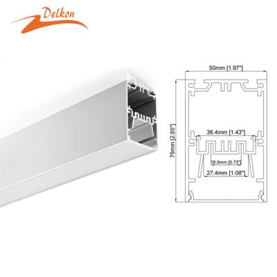 China Decorations 5075 LED Surface Mounted Perfil Aluminio For Multiful Rows LED Strip Light for sale