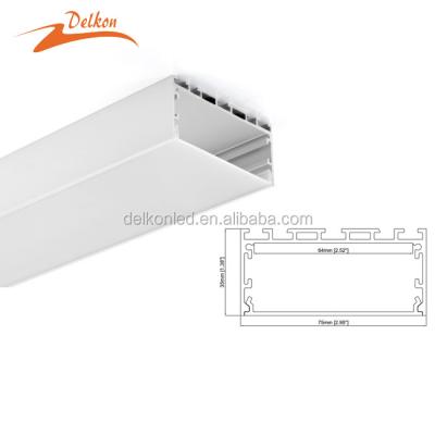 China Suspended Decorations 7535 LED Profile With Inner Width 64mm For Linear Light Fixture Can Be Connected In A Box for sale