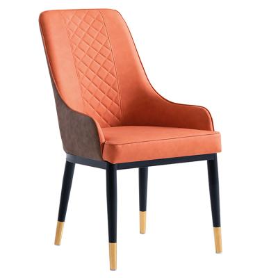 China Nordic Fashion Sponge Armchair Hotel Auditorium High Density Leather Restaurant Chair Extendable for sale