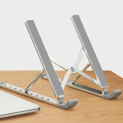 China (Size) 2021 Newly Portable Foldable Aluminum Height Adjustable Laptop Notebook Stand Aluminum Stands for sale