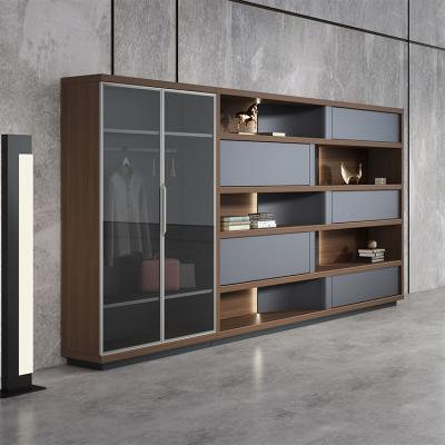 China Office Furniture Office Equipment (Others) Luxury Wood File Cabinet 5 Shelf Corner Adjustable Bookcase Filing Cabinets for sale