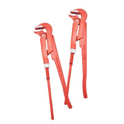 China Maxpower Sewer Repair Tool Drop Cut Forged Carbon Steel Crv 90 Degree Swedish Pipe Wrench For Narrow Space for sale