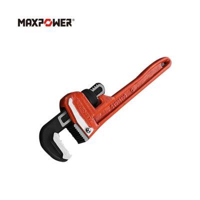 China Cast Iron 8 Inch Adjustable Wrench Super Heavy Duty Industrial Grade Pipe Wrench for sale