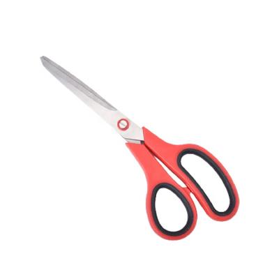 China Maxpower Straight 200mm Snips Stainless Steel Scissors With Red Two Tone Plastic Handle for sale