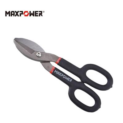 Cina For form MAXPOWER metal brand high quality tinner snips straight snips dipping handle in vendita