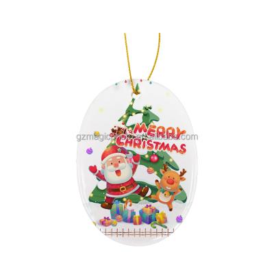 China Double Sides Printing Sublimation Christmas Blankets Custom Sublimation Tree Decoration Ornaments for sale