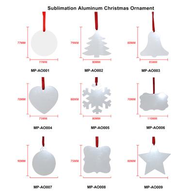 China Double Sides Printing 2021 Double Sides Printing Blank Blank Sublimation Christmas Tree Decoration Ornament for sale