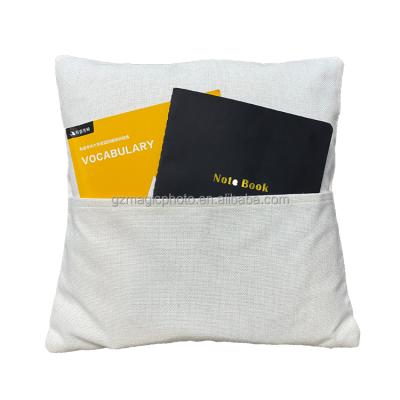 China Eco-friendly Sublimation Cotton Pocket Reading Monochrome Colorful Canvas Pillow Case Anti-Static In Family Hotels for sale