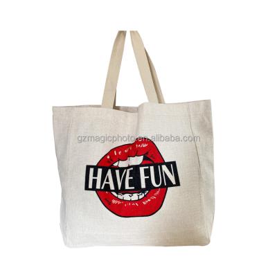 China China Recyclable Cheap Price Sublimation Plain Tote Bag Customs Logo Tote Canvas Bag For Sublimation Printing for sale