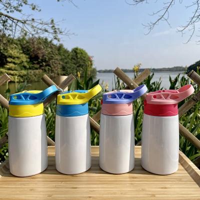 China Sublimation 350ml Blanks Sippy Cup Double Wall Stainless Steel Children Kids Bottle for sale