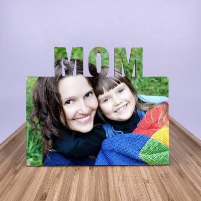 China Blank Decoration RTS Sublimation MDF MOM Picture Frame Mother's Day Photo Frame for sale