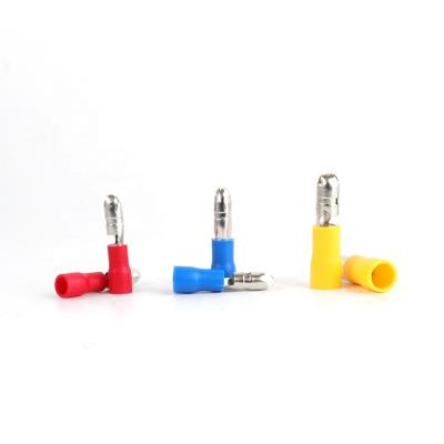 China Corrosion Resistance FRD Series PVC 22-10AWG BrassWire Connectors Electrical Crimp Bullet And Male Type Crimp Cable Plug Connectors Terminals for sale