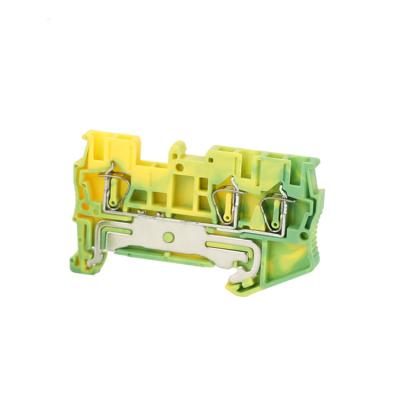 China Wire Connecting St 2.5-TWIN-PE 3 Conductor Spring Cage Twin Grounding Din Rail Thrust Grounding TBs for sale