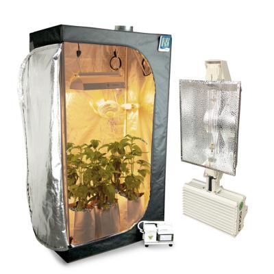 China Easily Assembled Hydroponics Grow Tent Complete Kit With High Quality 600D/210D Lighting System Dark Box To Grow Box For Mushroom for sale