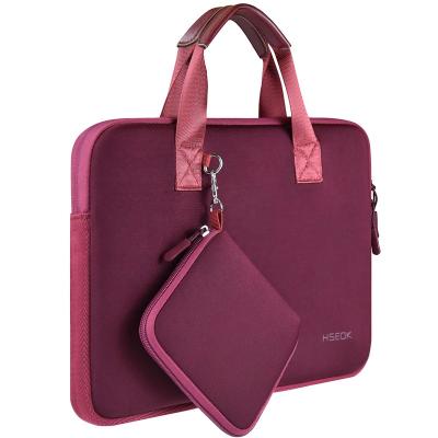 China Casual fashion the latest\fasion 13.3 inch laptop sleeve high quality neoprene waterproof laptop bag with small bag with handle for sale