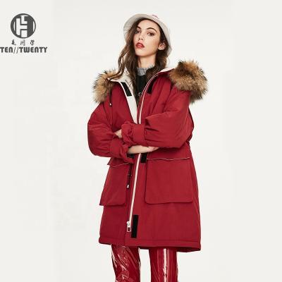 China QUICK DRY woman tops jacket fashionable custom made winter 2022 plus size long parka coats women's jackets for sale