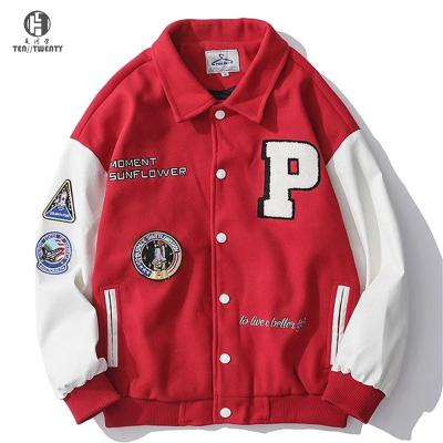 China Breathable Custom Made Mens Womens Unisex Bomber Jacket Hip Hop Baseball Letterman Coat College Top Casual Jacket for sale