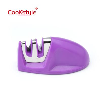 China Amazon Sustainable Best Seller A 2 Stage Bonus Knife Sharpening Tool Kitchen Professional Two Stage Knife Sharpener for sale