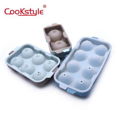 China Success Combo Trays Viable Silicone Ice Cube Mold - Set Of 3, Sphere Ice Ball Maker With Lid for sale