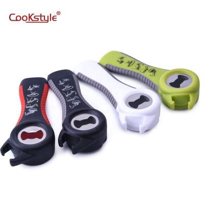 China Sustainable Hot Selling Stainless Steel 5 in 1 Multifunctional Jar Can Bottle Opener with Kitchen Instrument for sale