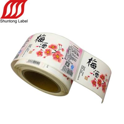 China Permanent Custom Sticker Drink Bottle Label Printing , Premium Vodka Liquor Private Label for sale