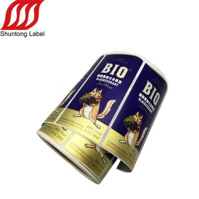 China Waterproof Custom Brand Logo Label Roll Sticker For Wine Bottle for sale