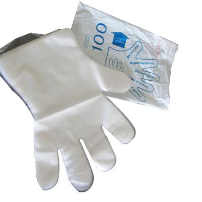 China Clearning Cheaper Price HDPE Gloves With Plastic Card With Blow Card for sale