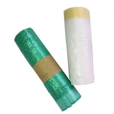 China Disposable Biodegradable Garbage Sack Garbage Bag With Drawstring On Roll for sale