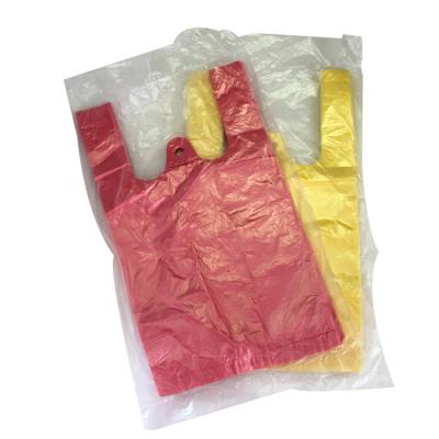 China Disposable HDPE Recycle T Shirt Plastic Shopping Plastic Bag Customized for sale