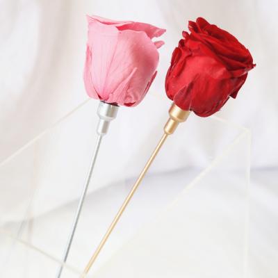 China Wholesale DIY Plastic Stem Artificial Flower Stem Plastic Rose Stem For Preserved Roses In Acrylic Flower Box for sale