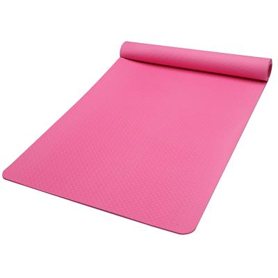 China Eco Friendly Fitness Organic Logo Stripe Travel Yoga Mat Wholesale Private Label Non-Printing Custom Eco-Friendly 6mm Anti Slip Yoga Mat for sale