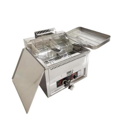 China Restaurant Professional Gas Basket Table Top Commercial Double Chicken Crispy Fryer With Great Price for sale