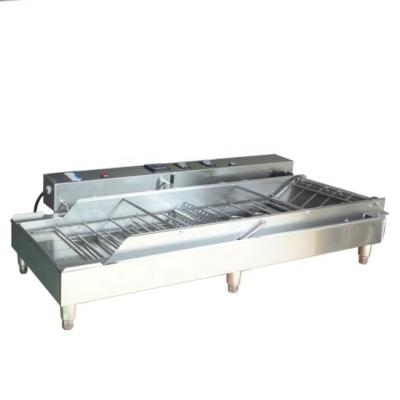 China food & Automatic Beverage Stores Maker Large Stainless Steel Belt Conveyor Belt Continuous Fryer Frying Machine for sale