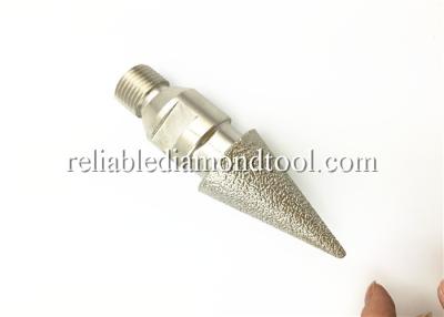 China Profiling Granite Diamond Engraving Milling Router Bits Cone Shape With Outer Thread 1/2 GAS for sale