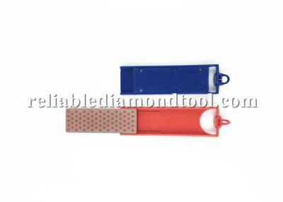 China Key Ring Min Diamond Sharpener Blue Red Pocket 400 Grit Waterstone HXEW022 for sale