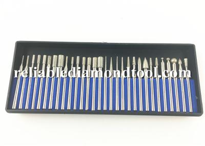 China 2.35mm Shank Rotary Dremel Diamond Drill Bits For Glass 30PCS Per Set for sale