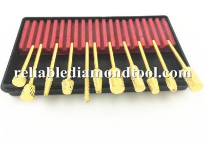 China Brocas dentales plateadas oro 10 PCS/sistema del acero de alta velocidad caña de 2,34 milímetros en venta