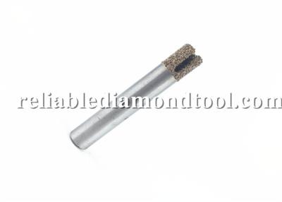 China Marble Vacuum Brazed Diamond Burr Bit 8-12 MM Head Dia Straight Flat With Grooves for sale