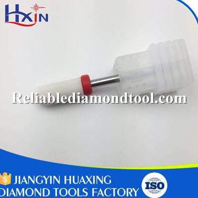 China Shank Head 2.35mm Fine Barrel Ball  White Ceramic Burr for Nail Over Length 40mm for sale