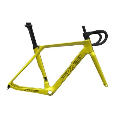 China Road Bikes 2022 R12 700C Carbon Road Bike Frame Disc Brake Through Axle 12*142mm Road Bicycle Racing Frames for sale