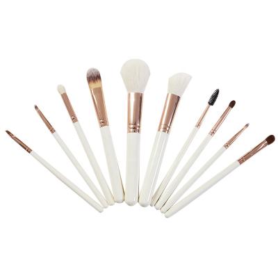 China Angular Blush High Quality Fashion Style Makeup Tool Portable Makeup Brush Tool White Soft Bristle Makeup Brush for sale