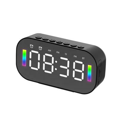 China Q3 China Rts Wireless Speaker With Alarm Function Mini Gift Audio Mirror Alarm Clock Portable Speaker With MIC for sale