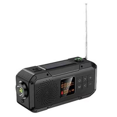 China Outdoor Emergency Am/fm Hand Crank Portable Multifunction Portable Solar Radio With Bright Flashlight for sale