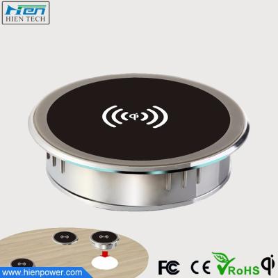 China Table Embedded In Cafe Bar Table And Desk Wireless QI Charger Furniture Office Use for sale