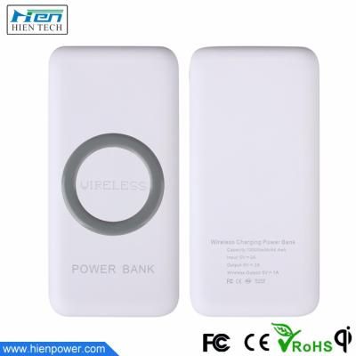 China High Capacity For Samsung Galaxy Wireless Charger Portable 12000mAh Power Bank for sale