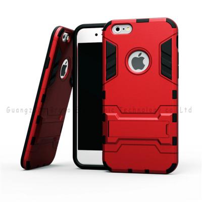 China Luxury iPhone case,Iron man case for iphone 6g/6s,with support,PC+TPU,3d cell phone case style for sale