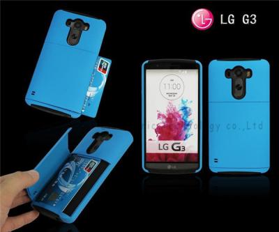 China lg g3 case,card holders for LG L3,with support,PC+Silicone material,colors,anti-shock,various models for sale