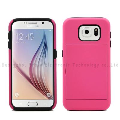 China Mobile phone card holders,for Samsung S6,PC+Silicone material,colors,anti-shock,various models for sale